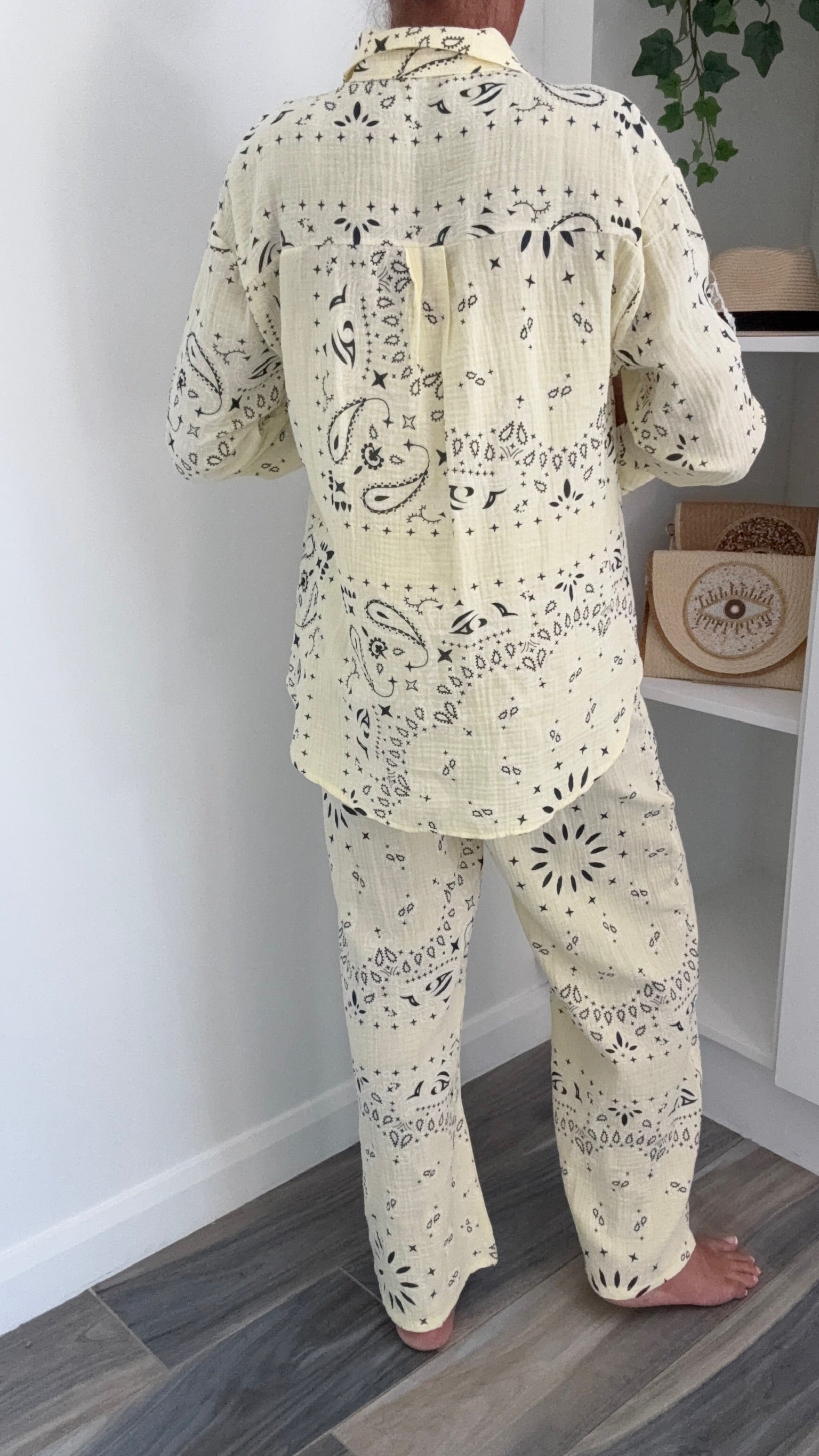 Palm Springs Trousers Co-Ord - Lemon