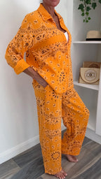 Palm Springs Trousers Co-Ord - Orange
