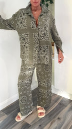 Palm Springs Trousers Co-Ord - Khaki