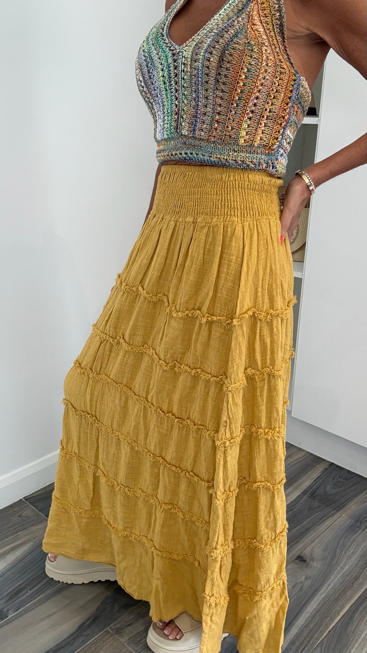 Mustard Grove Maxi Skirt