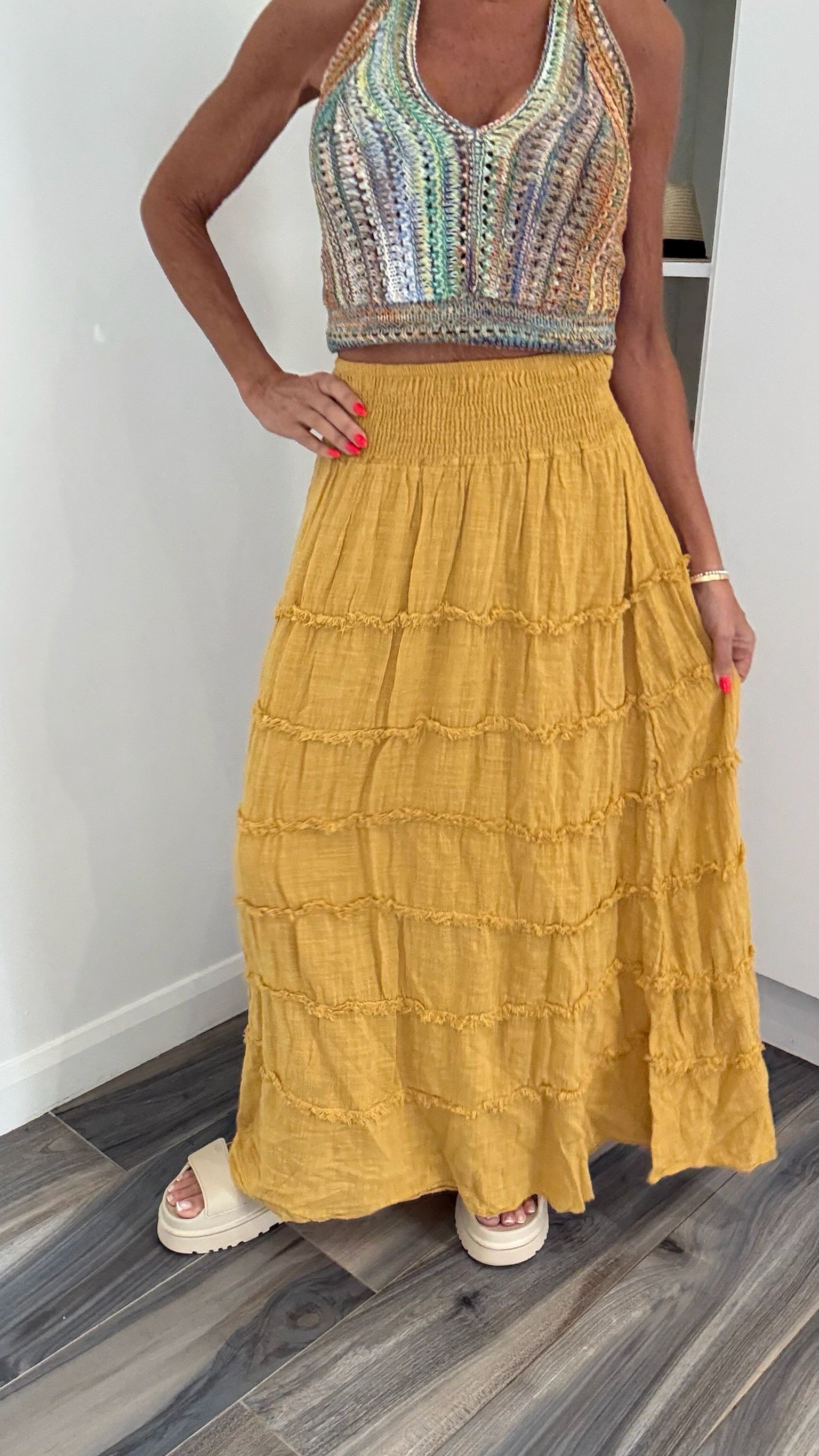 Mustard Grove Maxi Skirt