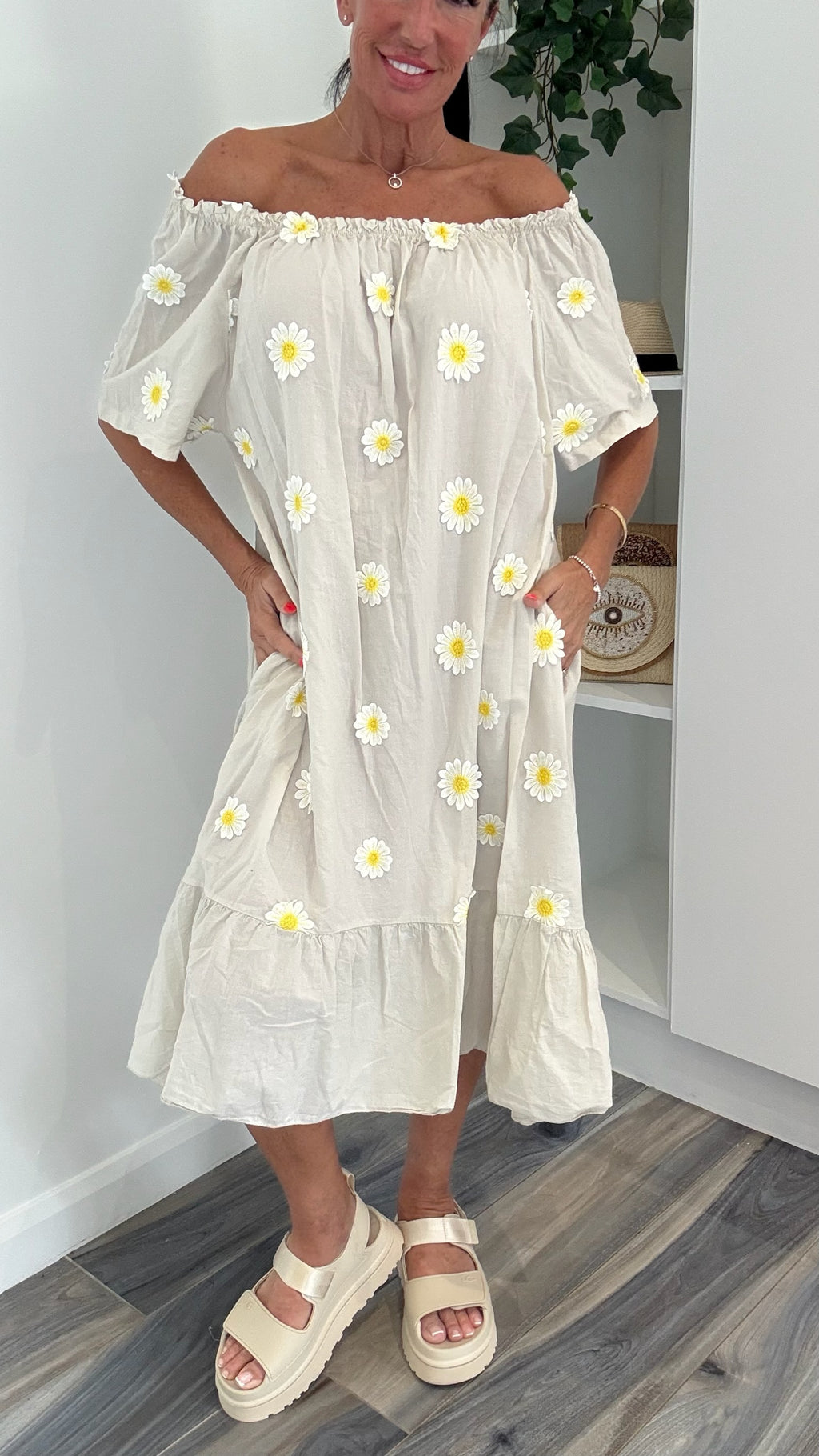 Daisy Days Dress - Stone