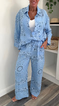 Palm Springs Trousers Co-Ord - Blue
