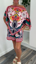 Amalfi Scarf Co-Ord Set - Sunset Multi