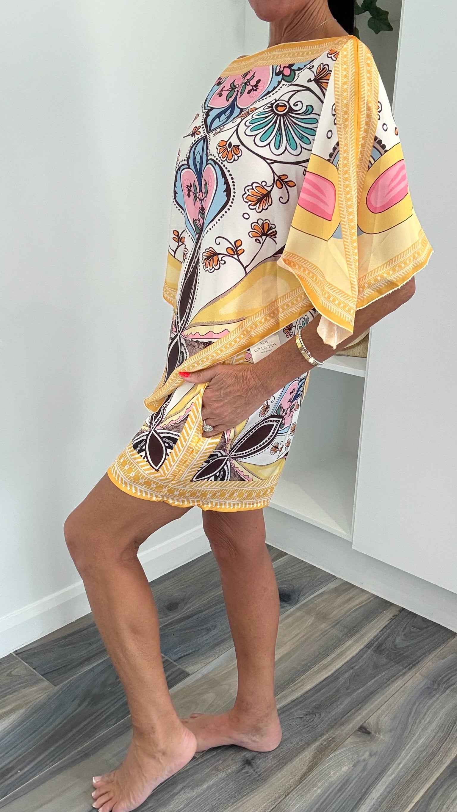 Amalfi Scarf Co-Ord Set - Lemon Multi