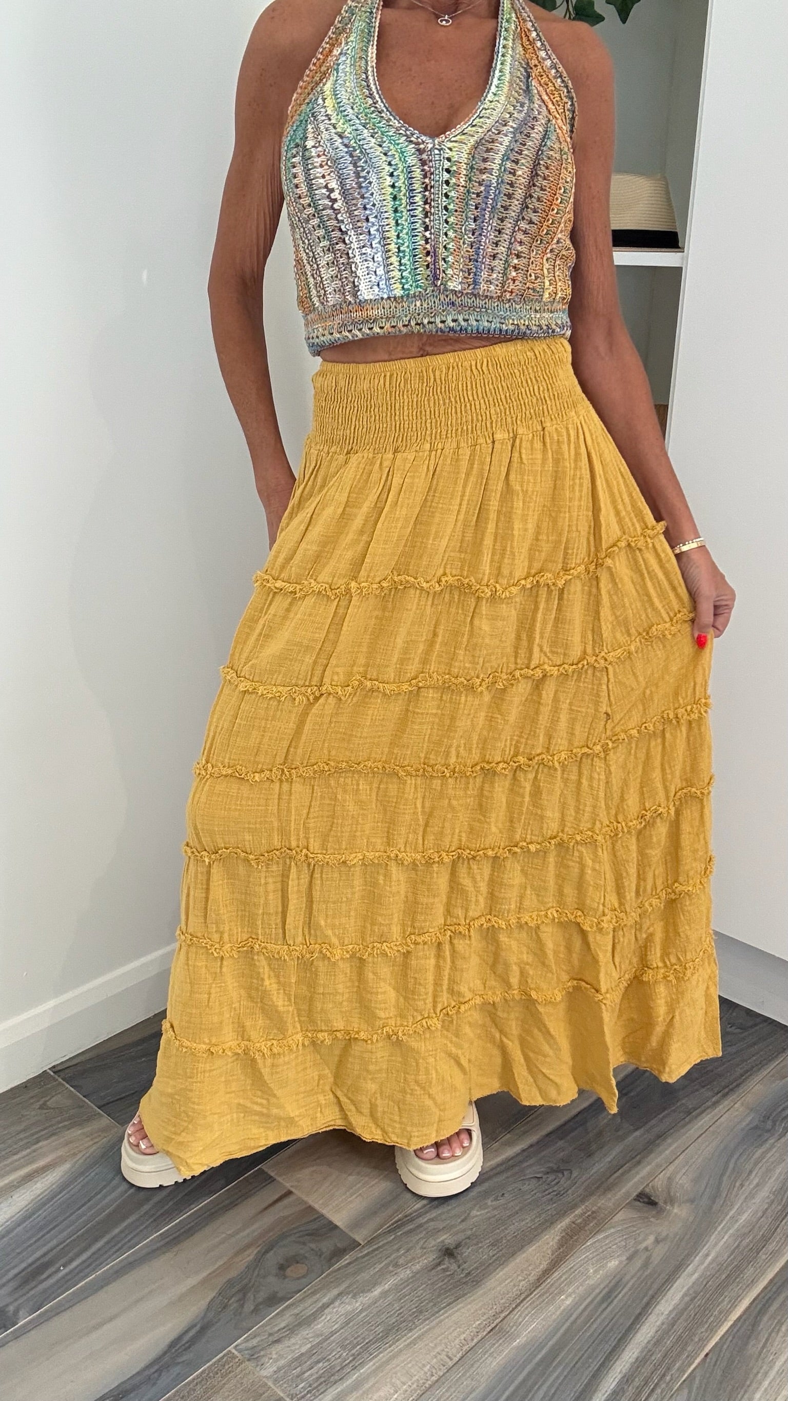 Mustard Grove Maxi Skirt
