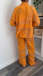 Palm Springs Trousers Co-Ord - Orange