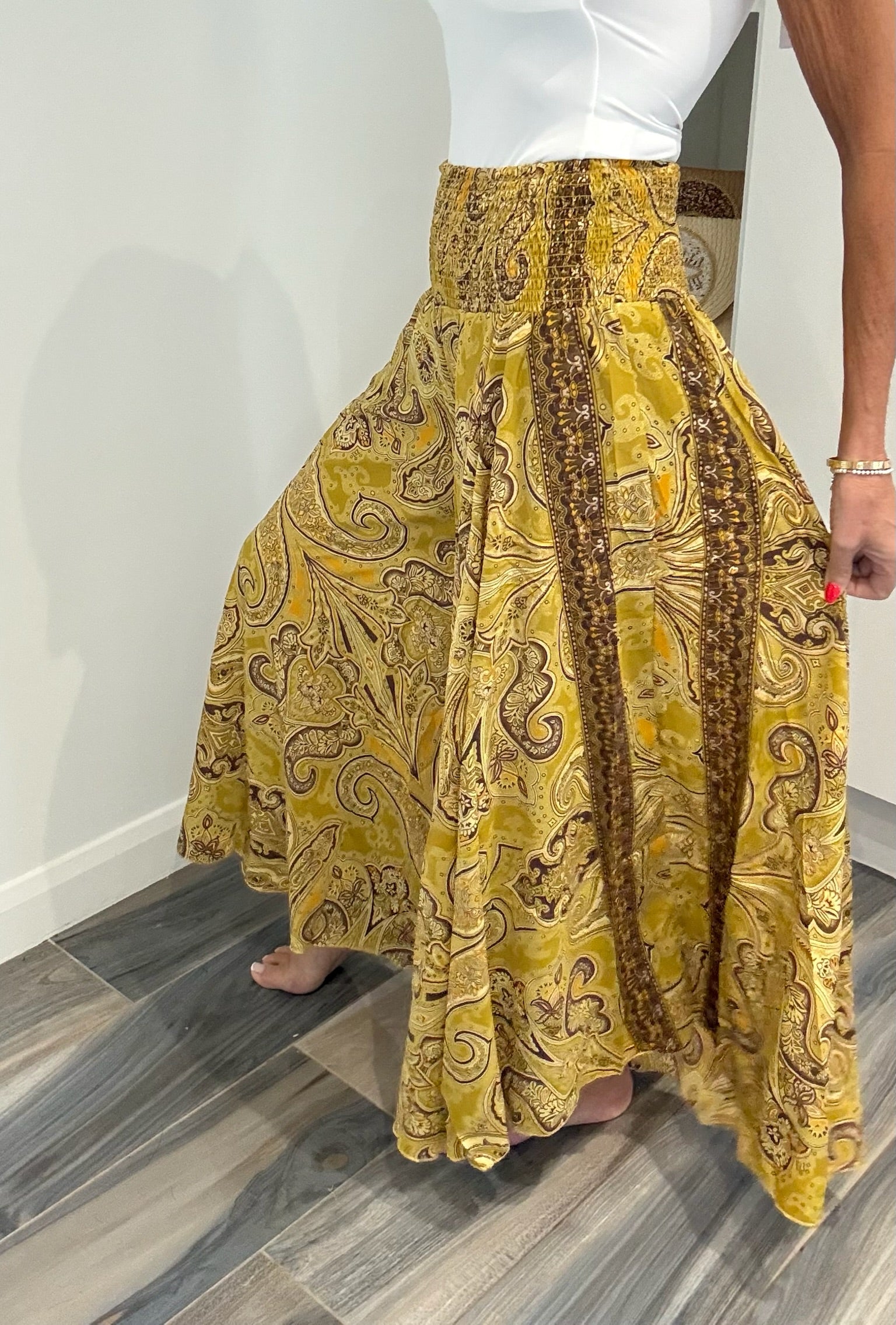 Boho Palazzo Trousers - Yellow