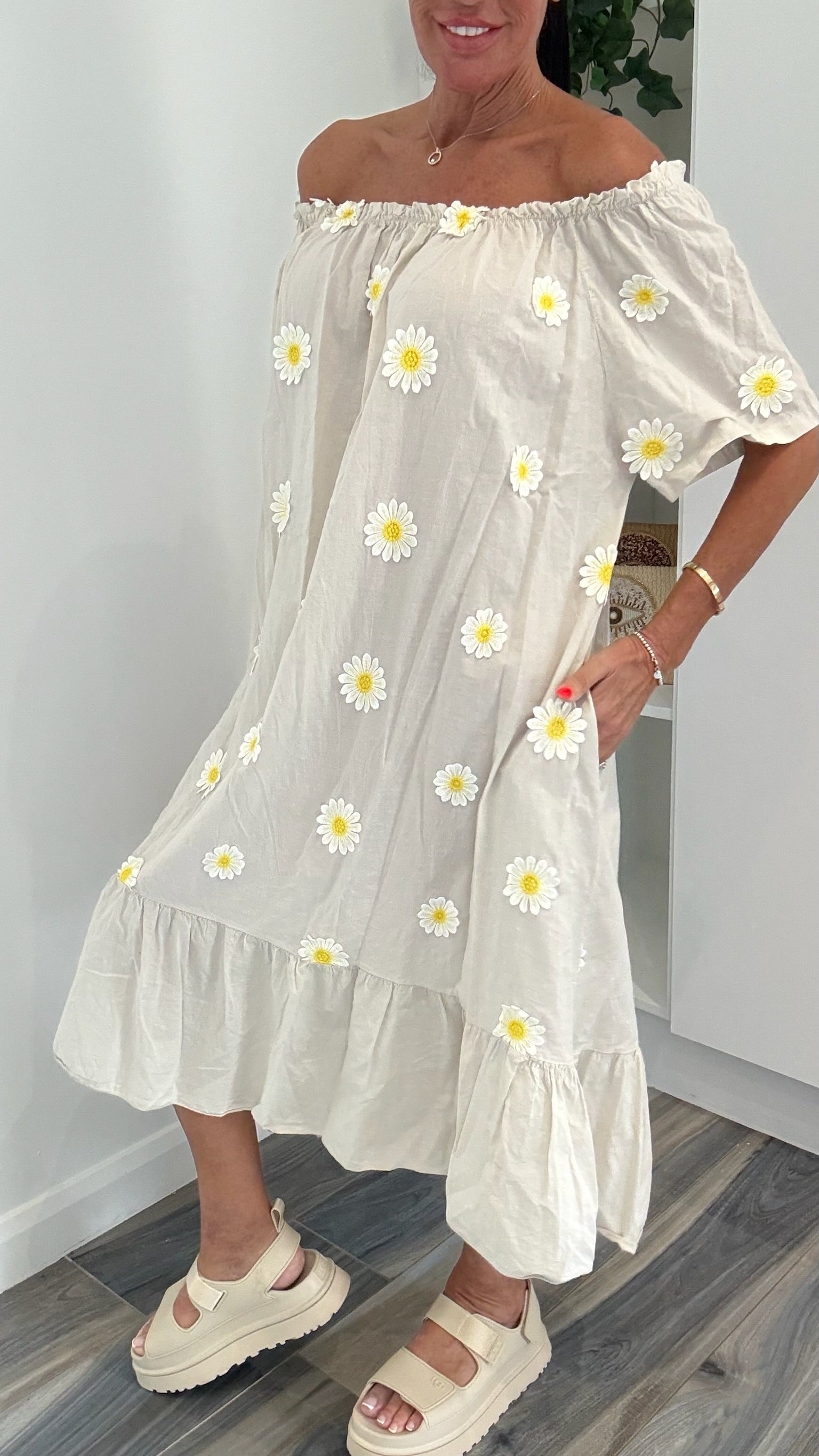 Daisy Days Dress - Stone