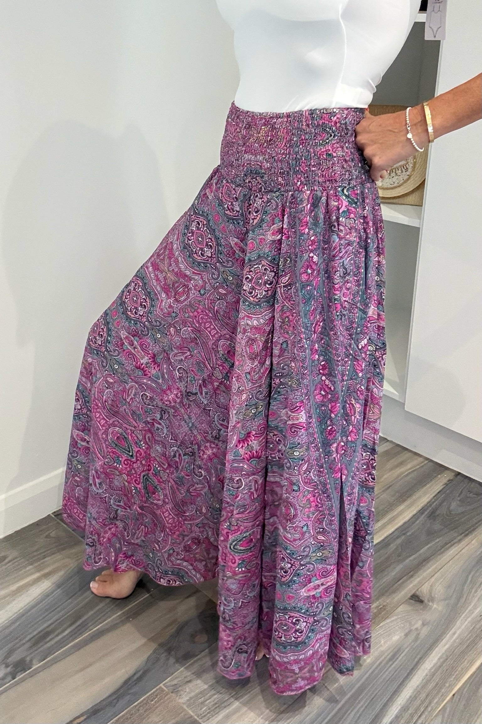 Boho Palazzo Trousers - Purple