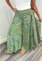 Boho Palazzo Trousers - Green