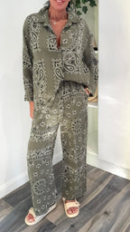 Palm Springs Trousers Co-Ord - Khaki