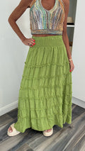 Olive Grove Maxi Skirt