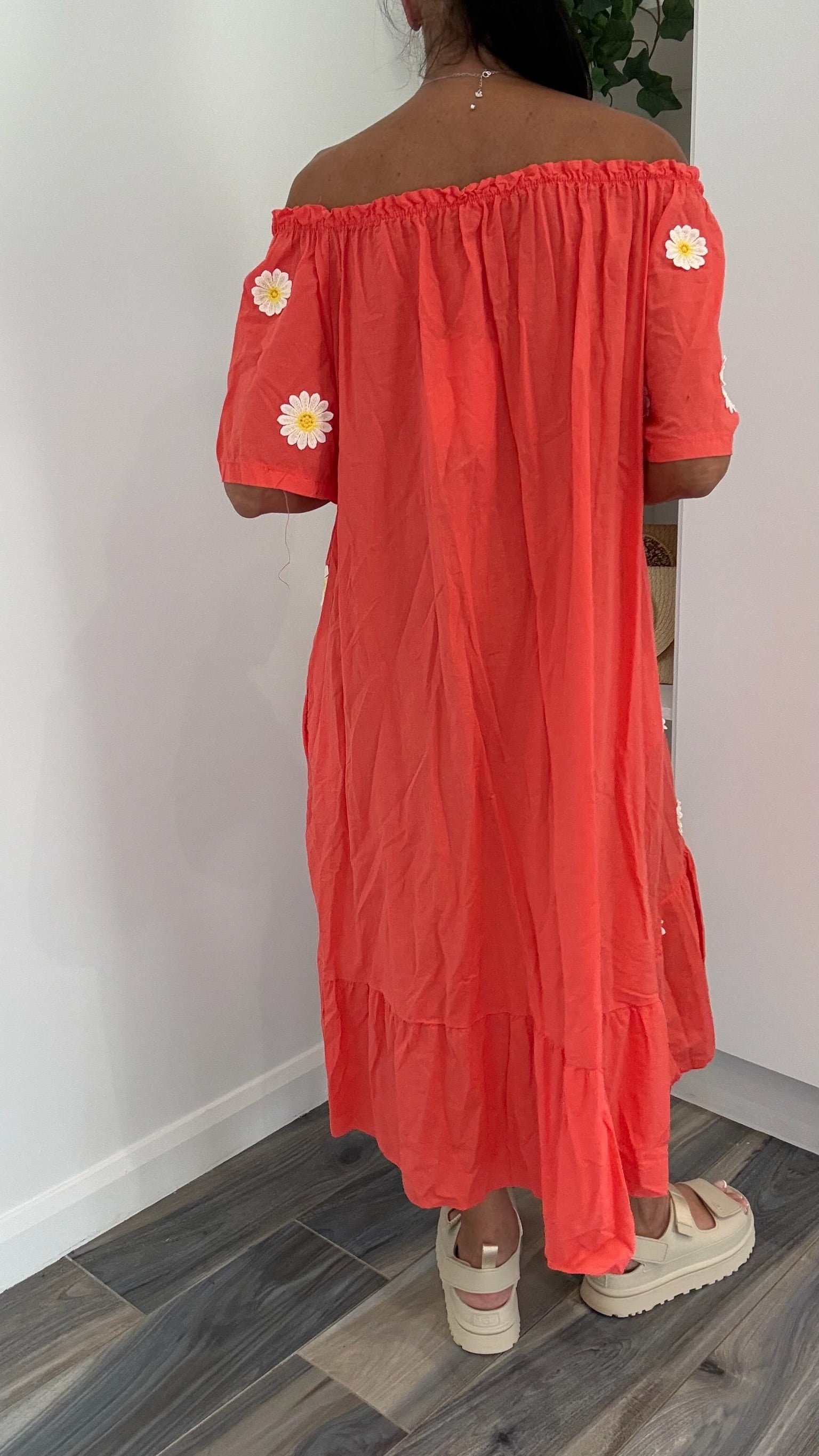 Daisy Days Dress - coral