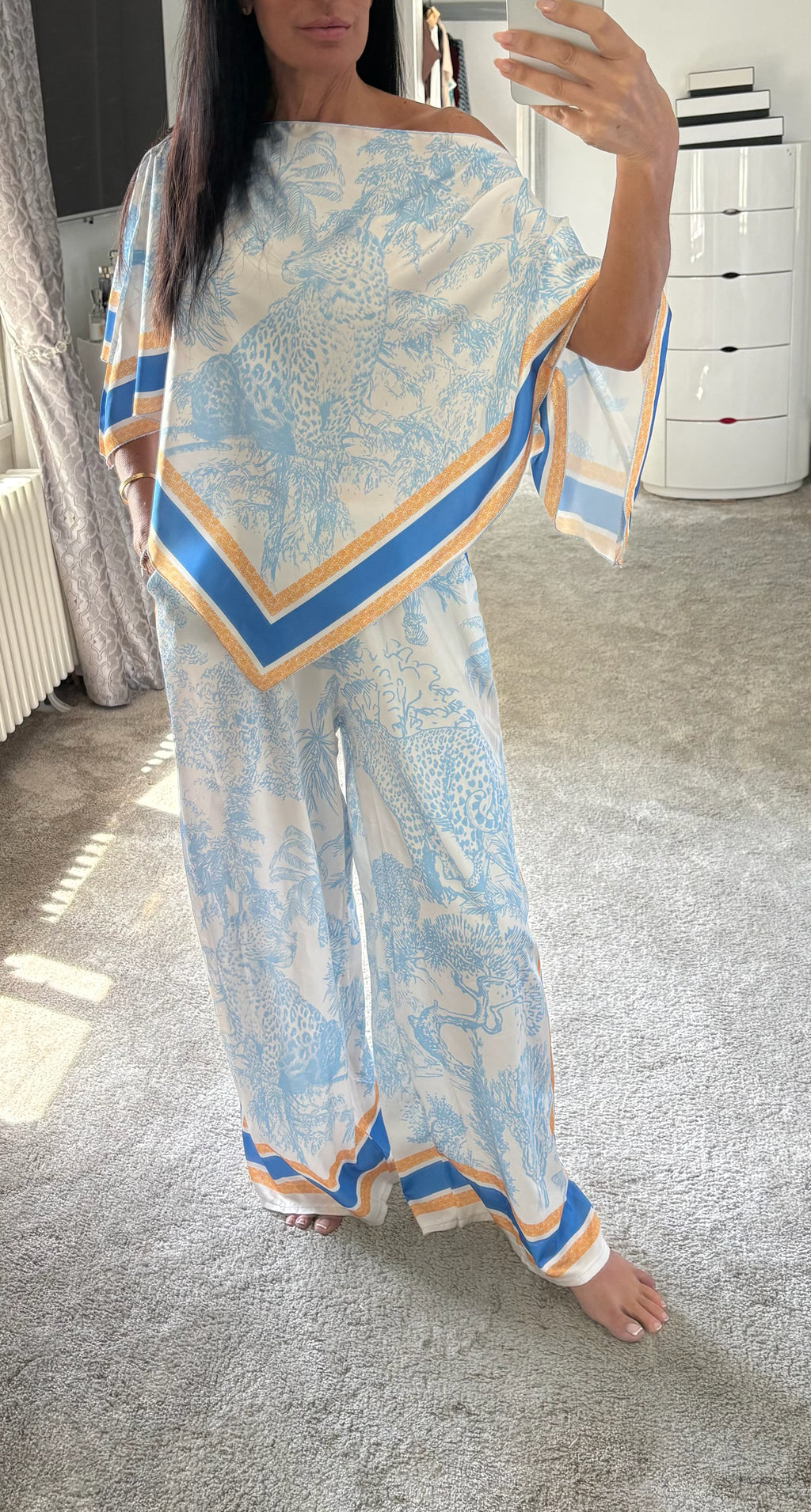Safari Handkerchief Co-Ord - Baby Blue