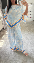 Safari Handkerchief Co-Ord - Baby Blue