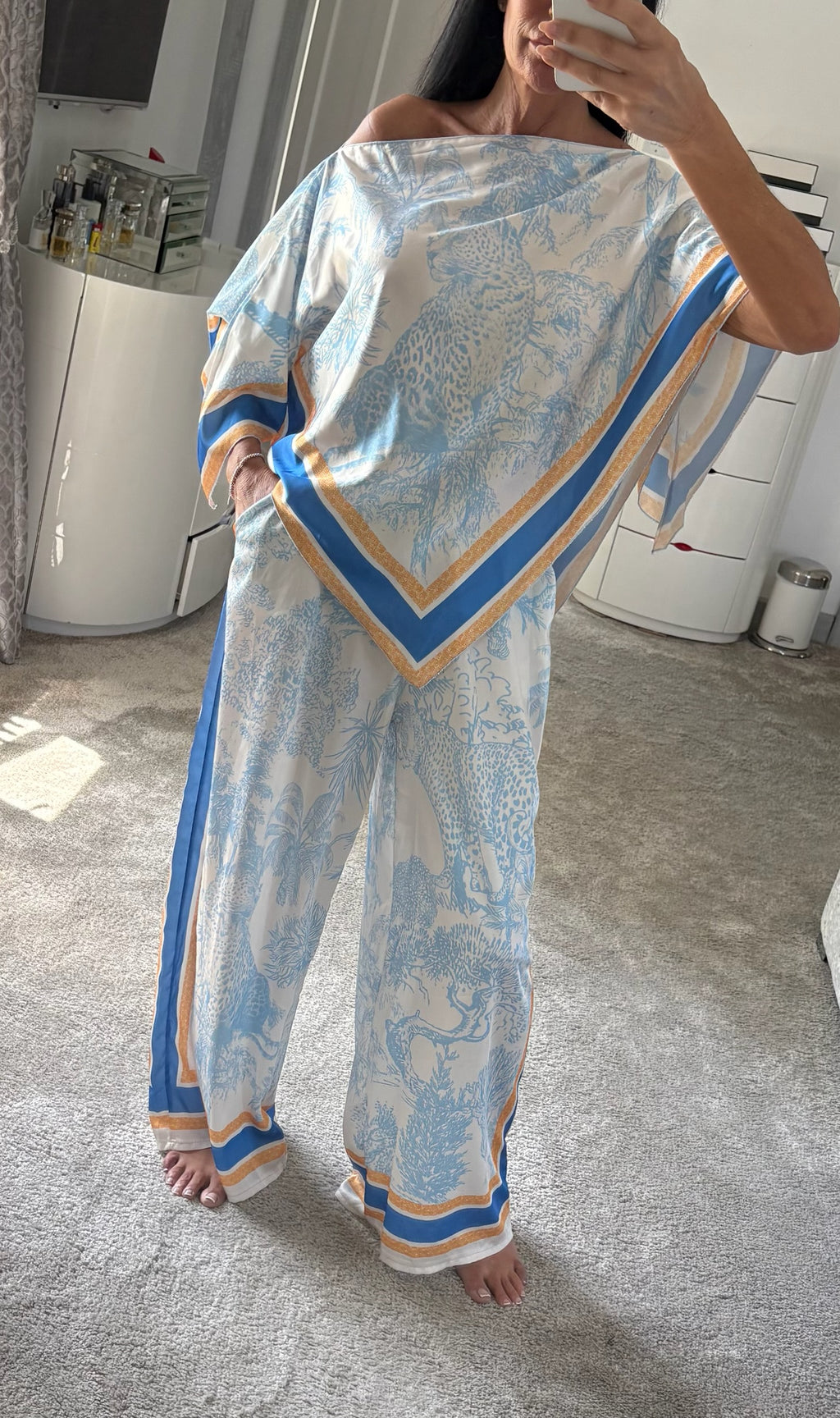 Safari Handkerchief Co-Ord - Baby Blue