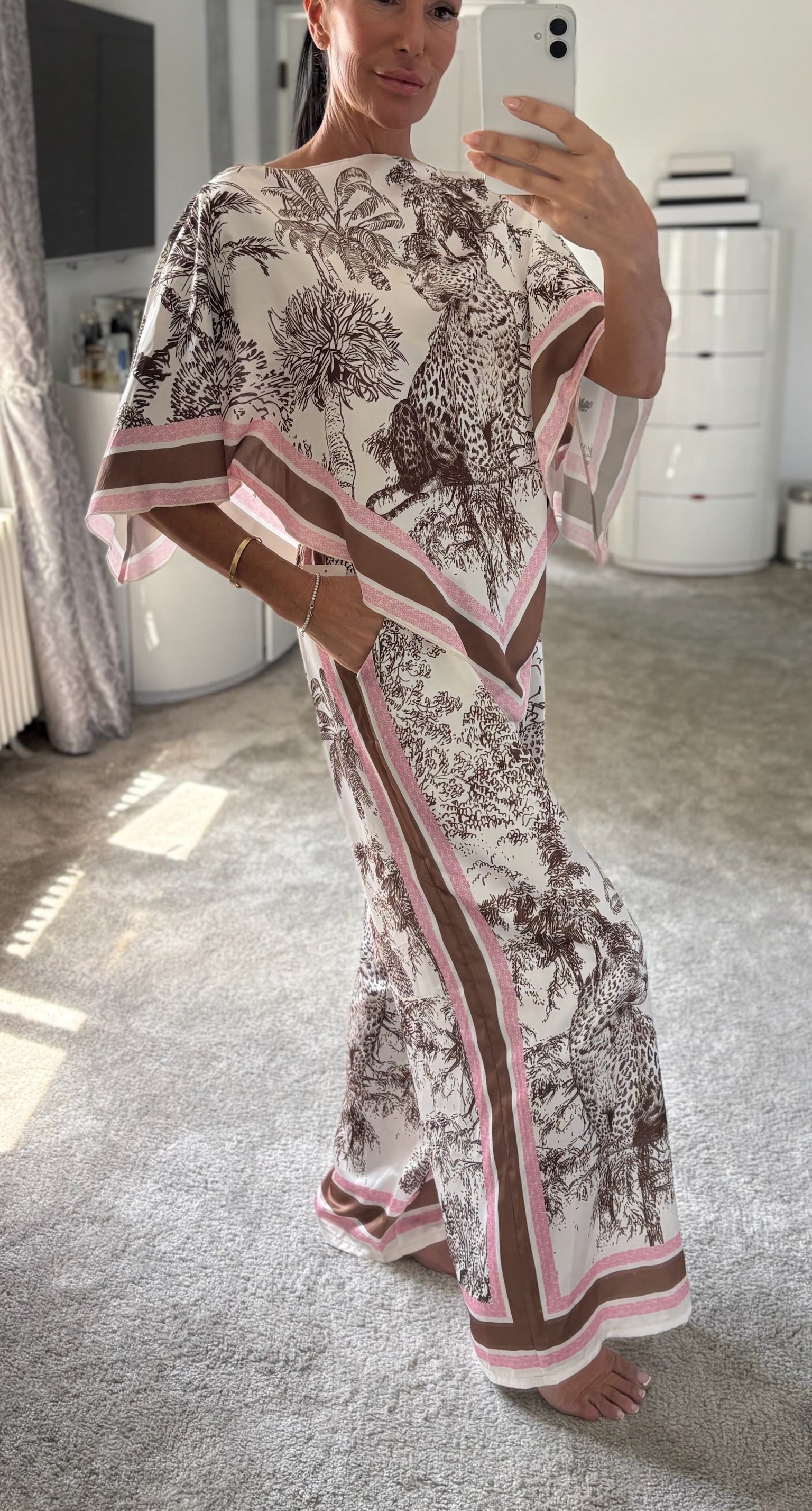 Safari Handkerchief Co-Ord - Brown