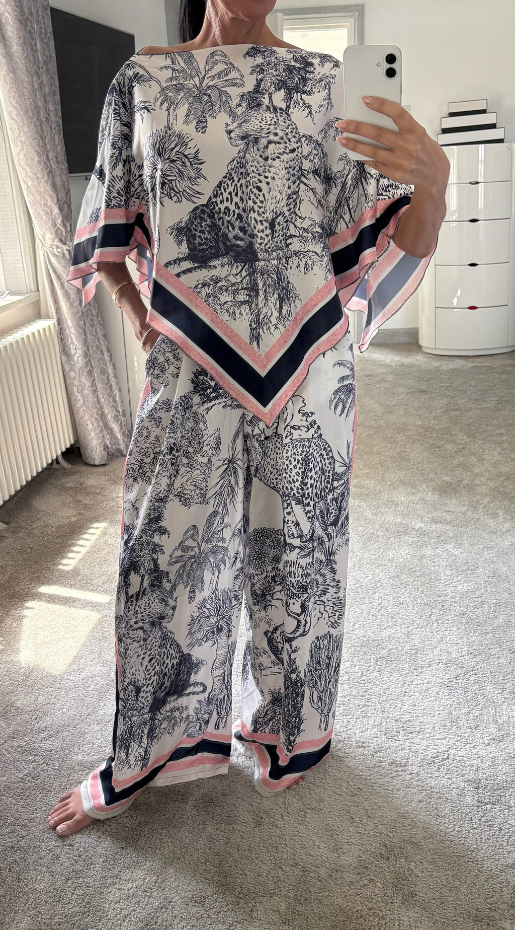 Safari Handkerchief Co-Ord - Navy Blue