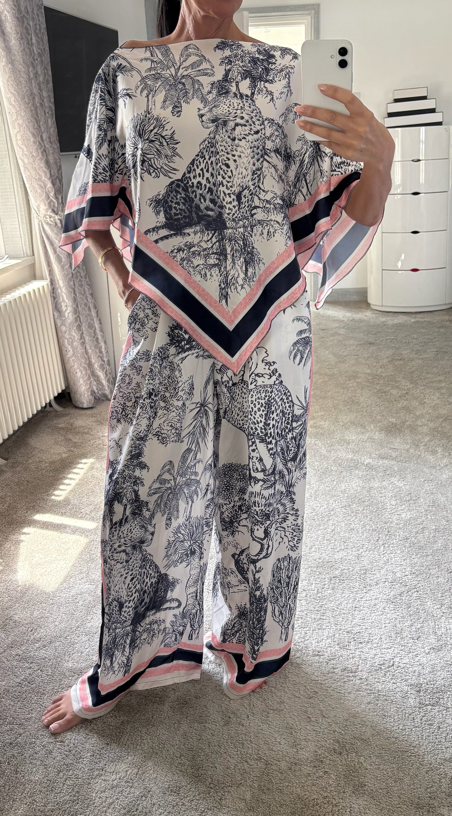 Safari Handkerchief Co-Ord - Navy Blue