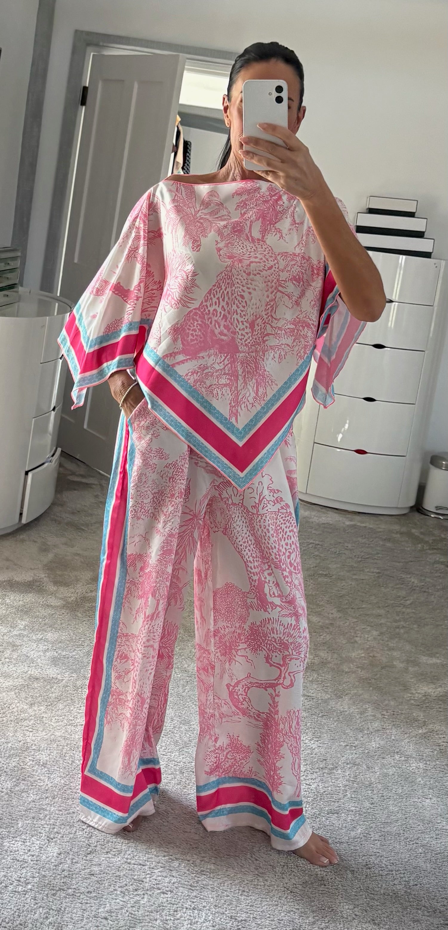 Safari Handkerchief Co-Ord - Pink