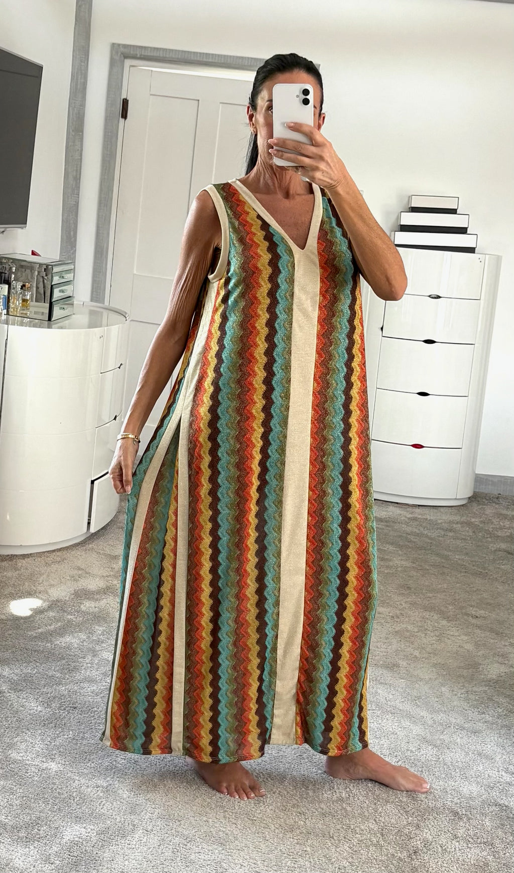 Shimmer Side Detail Stretch Maxi Dress - Aqua