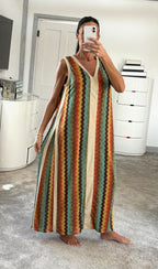 Shimmer Side Detail Stretch Maxi Dress - Aqua
