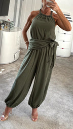Sienna Halterneck Co-Ord – Khaki