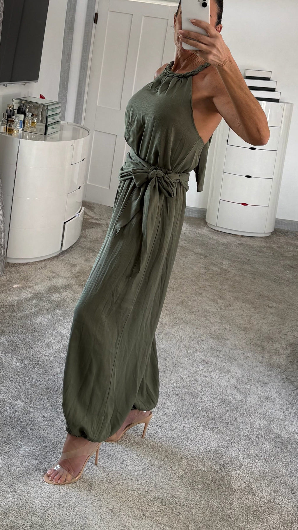 Sienna Halterneck Co-Ord – Khaki