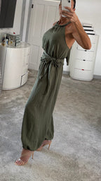 Sienna Halterneck Co-Ord – Khaki