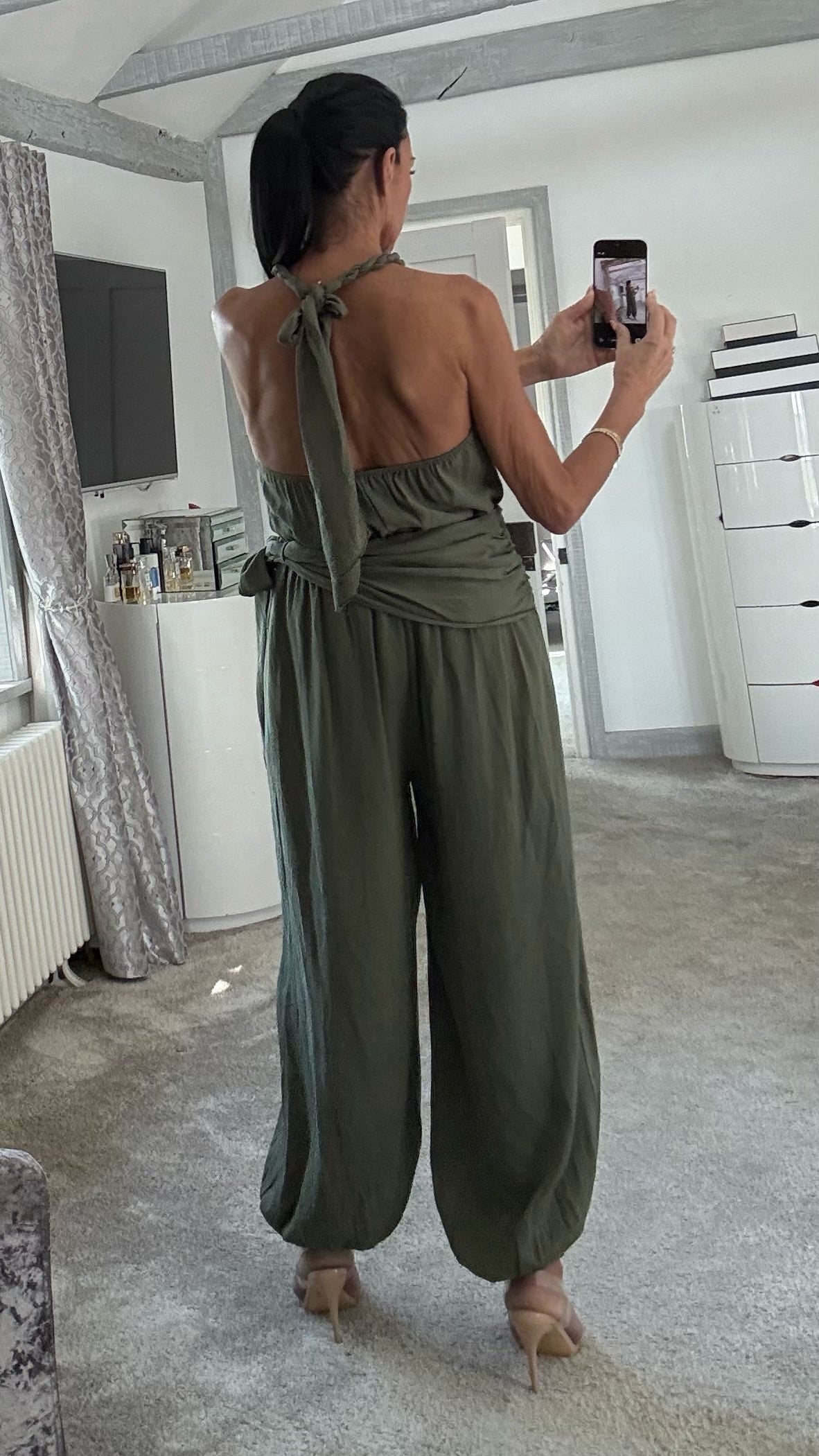 Sienna Halterneck Co-Ord – Khaki
