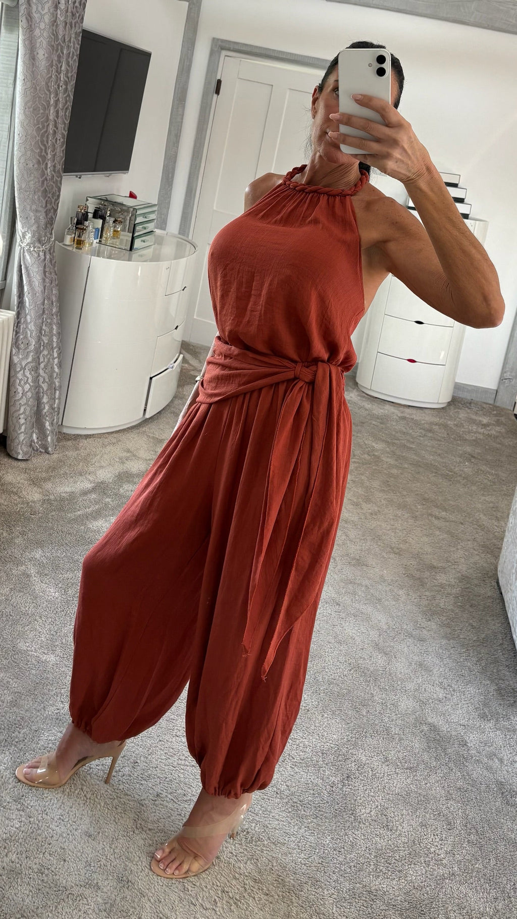 Sienna Halterneck Co-Ord – Rust