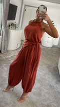 Sienna Halterneck Co-Ord – Rust