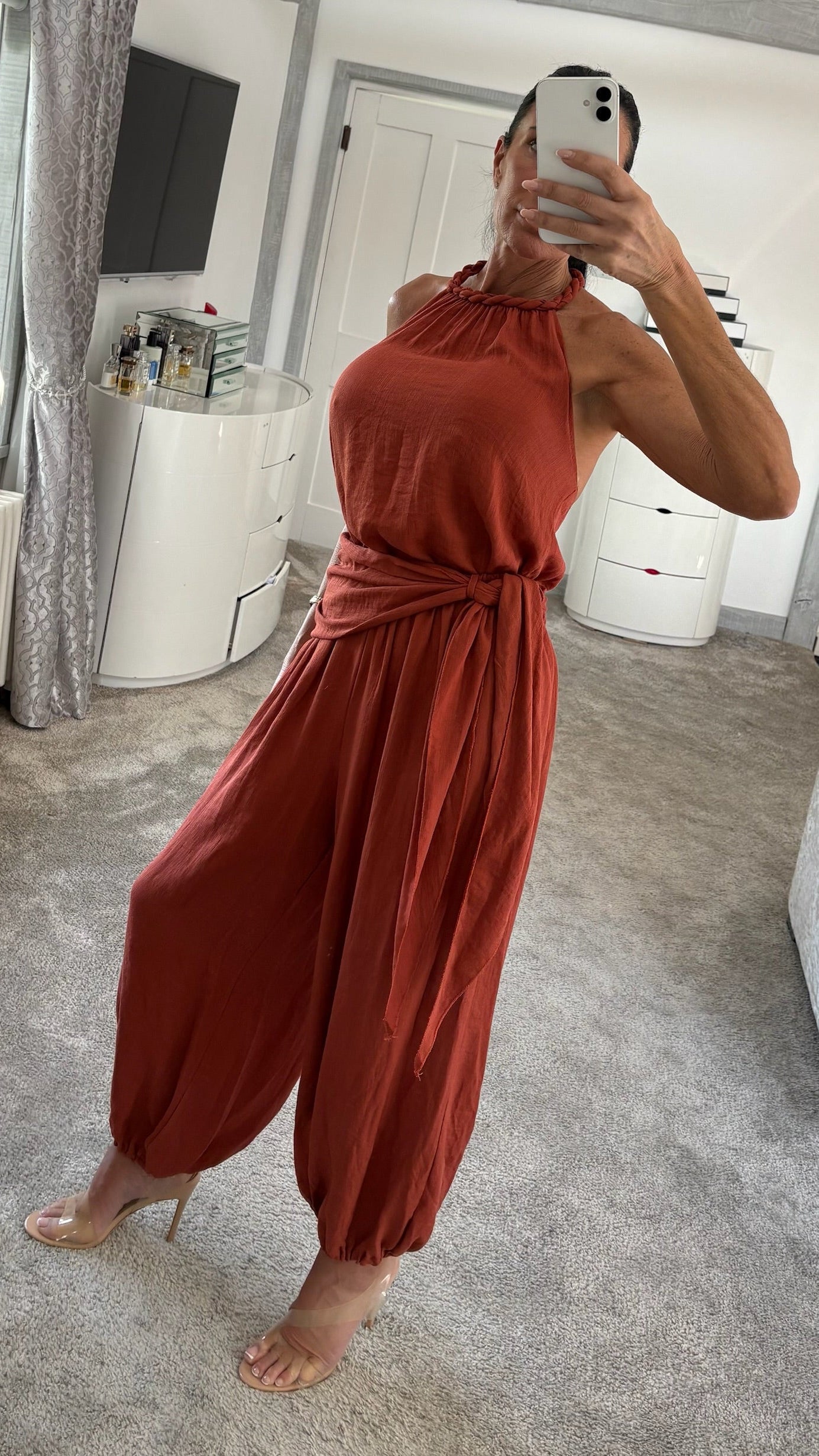 Sienna Halterneck Co-Ord – Rust