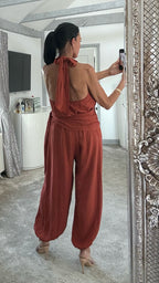 Sienna Halterneck Co-Ord – Rust