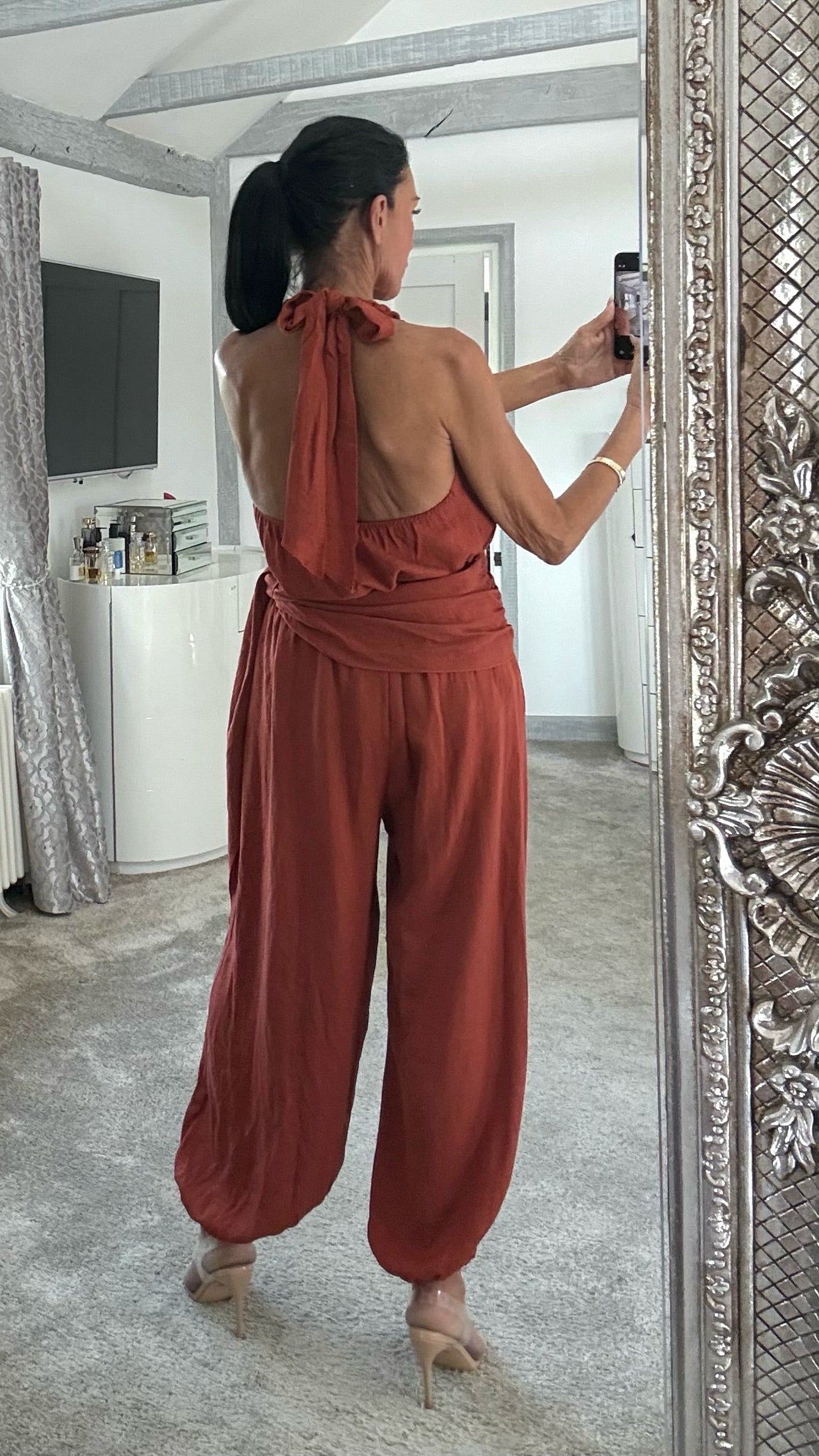 Sienna Halterneck Co-Ord – Rust