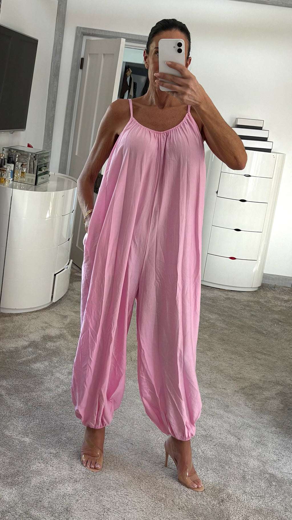 Skye Balloon Leg Jumpsuit - Pink