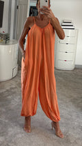 Skye Balloon Leg Jumpsuit - Orange