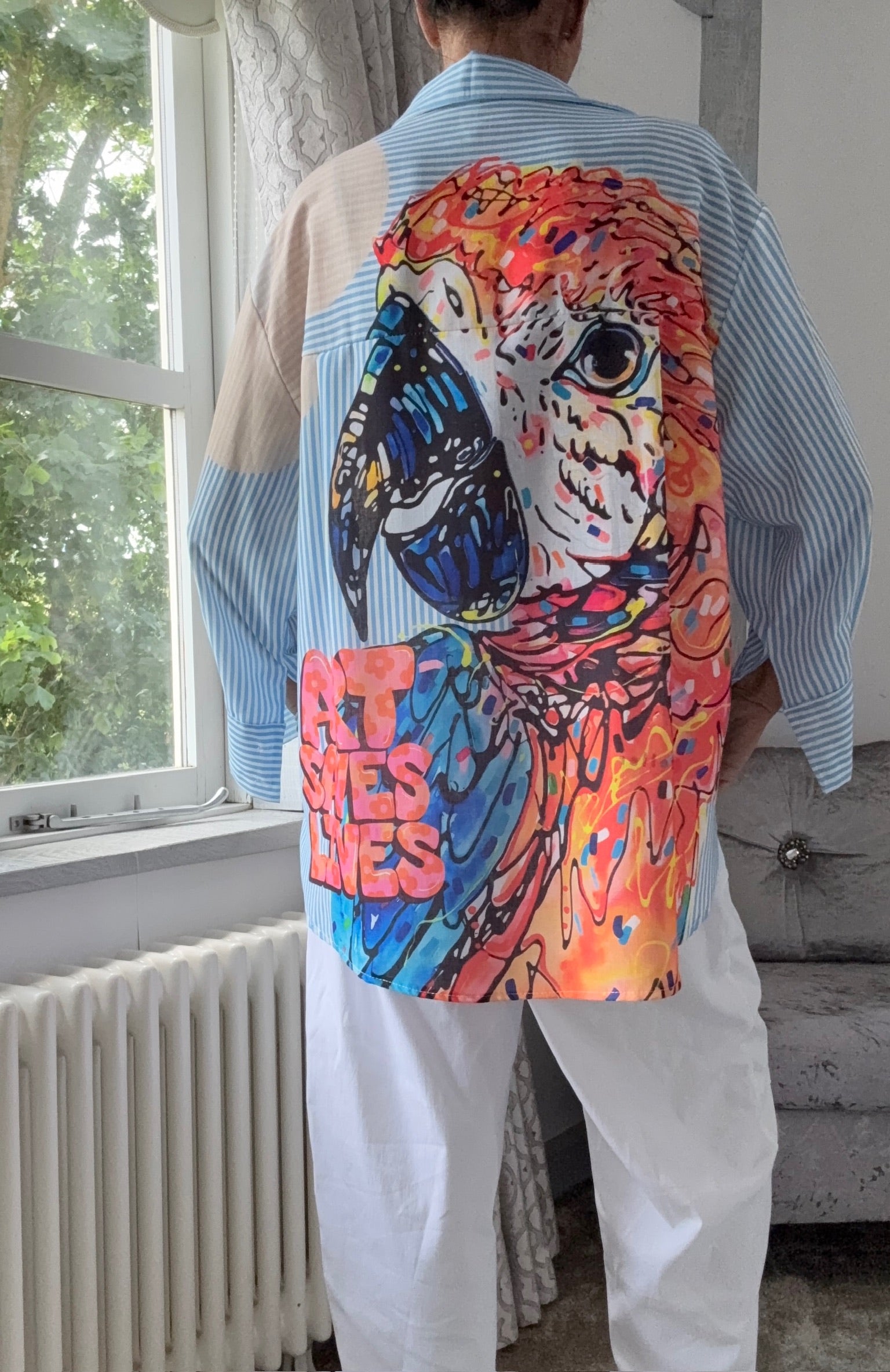 Parrot Paradise Oversized Shirt