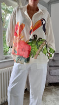 Tropical Toucan Oversized Shirt