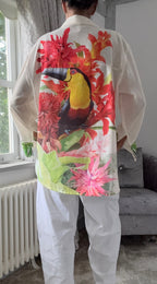 Tropical Toucan Oversized Shirt