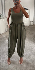 Everyday Balloon Leg Jumpsuit - Khaki