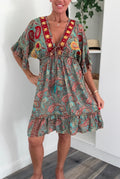 Paisley Dress - Sage Paisley