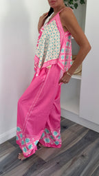 Palm Springs Scarf Print Co-Ord - Pink