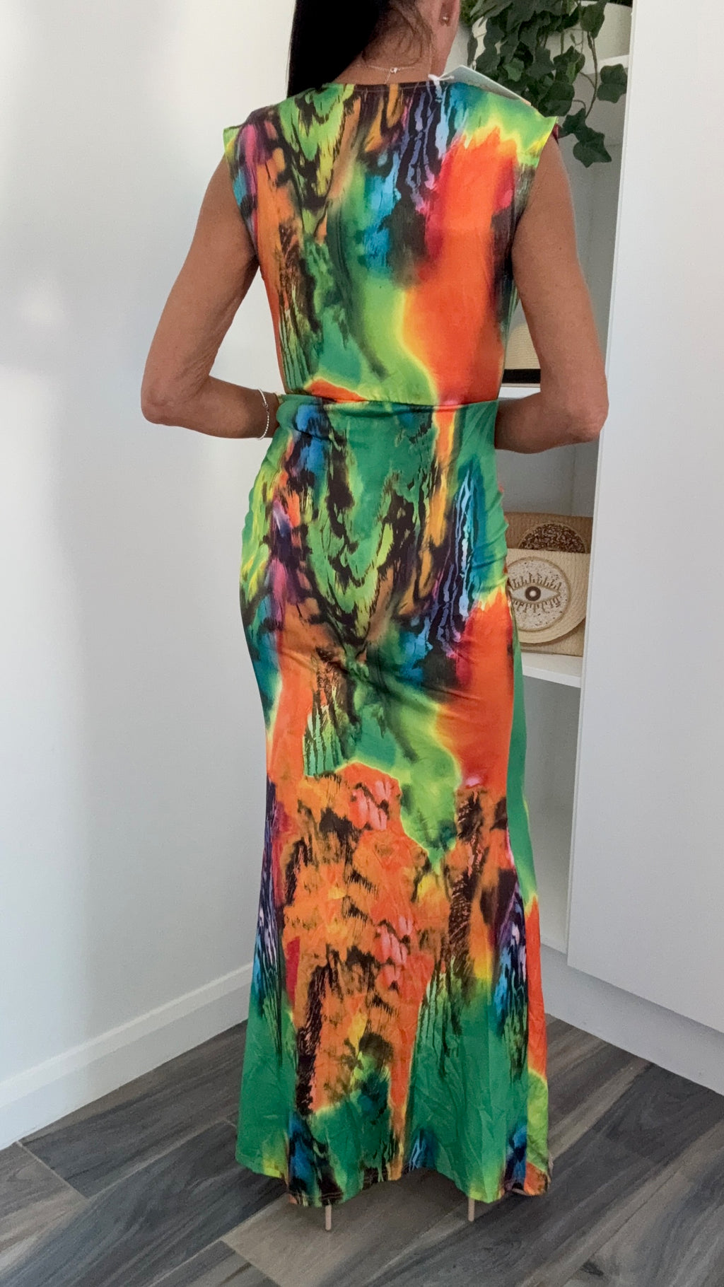 Sunset Mirage Maxi Dress - Tropical Green