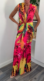 Sunset Mirage Maxi Dress - Sunset Pink