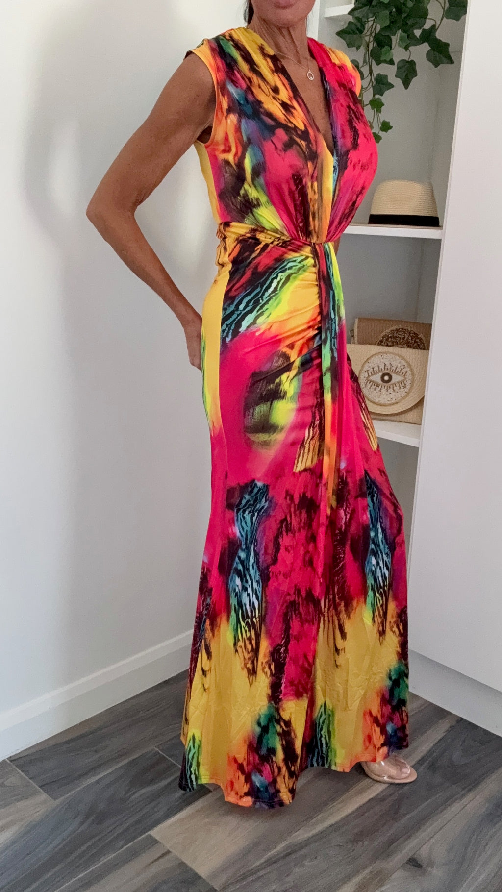 Sunset Mirage Maxi Dress - Sunset Pink