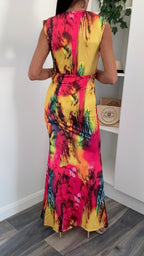 Sunset Mirage Maxi Dress - Sunset Pink