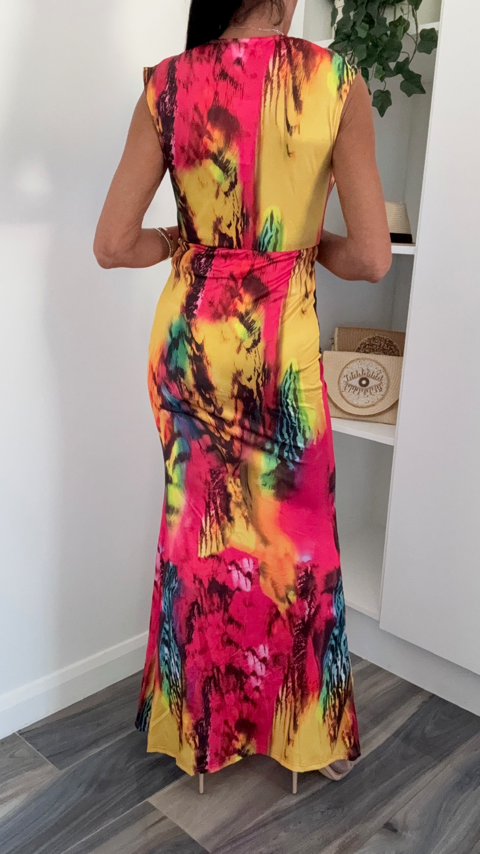 Sunset Mirage Maxi Dress - Sunset Pink